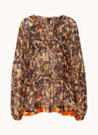 MARC CAIN Blouse-style shirt with fringes, Color: 623 light brown (Image 1)