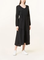 MARC CAIN Kleid im Materialmix mit Rüschen, Farbe: 900 BLACK (Bild 1)