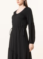 MARC CAIN Kleid im Materialmix mit Rüschen, Farbe: 900 BLACK (Bild 1)