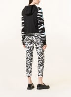 MARC CAIN Jerseyjacke im Materialmix, Farbe: SCHWARZ/ WEISS/ HELLBLAU (Bild 1)