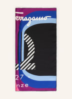 Salvatore Ferragamo Seidentuch, Farbe: SCHWARZ/ WEISS/ LILA (Bild 1)
