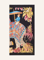 Salvatore Ferragamo Seidentuch INDIA, Farbe: SCHWARZ/ BLAU/ ORANGE (Bild 1)