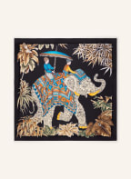 Salvatore Ferragamo Seidentuch INDIA, Farbe: SCHWARZ/ BLAU/ ORANGE (Bild 1)