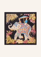 Salvatore Ferragamo Seidentuch INDIA, Farbe: SCHWARZ/ BLAU/ ORANGE (Bild 1)