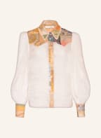 ZIMMERMANN Hemdbluse ANNEKE aus Leinen, Farbe: HELLORANGE/ BLAU/ WEISS (Bild 1)