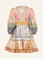 ZIMMERMANN Linen dress ANNEKE with glitter thread, Color: BLUE/ DUSKY PINK/ DARK YELLOW (Image 1)