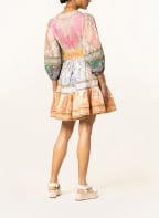 ZIMMERMANN Linen dress ANNEKE with glitter thread, Color: BLUE/ DUSKY PINK/ DARK YELLOW (Image 1)