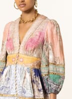 ZIMMERMANN Linen dress ANNEKE with glitter thread, Color: BLUE/ DUSKY PINK/ DARK YELLOW (Image 1)