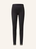 WEEKEND MaxMara Leggings PALUDE with tuxedo stripes, Color: DARK GRAY/ ECRU (Image 1)