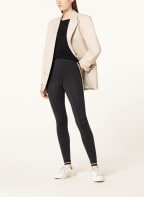 WEEKEND MaxMara Leggings PALUDE with tuxedo stripes, Color: DARK GRAY/ ECRU (Image 1)