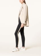 WEEKEND MaxMara Leggings PALUDE with tuxedo stripes, Color: DARK GRAY/ ECRU (Image 1)