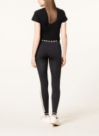 WEEKEND MaxMara Leggings PALUDE with tuxedo stripes, Color: DARK GRAY/ ECRU (Image 1)