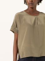 LUISA CERANO Blusenshirt im Materialmix, Farbe: KHAKI (Bild 1)