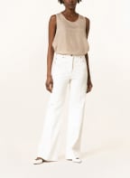 LUISA CERANO Blusentop aus Seide, Farbe: BEIGE (Bild 1)