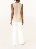 LUISA CERANO Blusentop aus Seide, Farbe: BEIGE (Bild 1)