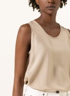 LUISA CERANO Blusentop aus Seide, Farbe: BEIGE (Bild 1)