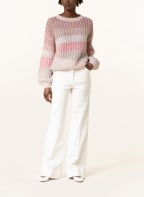 LUISA CERANO Sweater with mohair, Color: PINK/ LIGHT PINK/ LIGHT GRAY (Image 1)