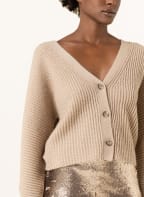 LUISA CERANO Cardigan, Color: BEIGE (Image 1)