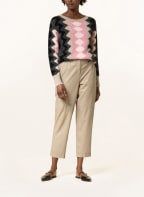 LUISA CERANO Pullover mit Alpaka , Farbe: BEIGE/ DUNKELGRAU/ ROSA (Bild 1)