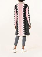 LUISA CERANO Knit cardigan with alpaca, Color: BEIGE/ PINK/ DARK GRAY (Image 1)