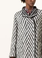 LUISA CERANO Jacquard-Mantel, Farbe: HELLGRAU/ SCHWARZ (Bild 1)