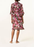 LUISA CERANO Kleid mit 3/4-Arm, Farbe: FUCHSIA/ DUNKELGRÜN/ CREME (Bild 1)