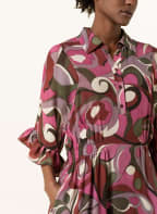 LUISA CERANO Kleid mit 3/4-Arm, Farbe: FUCHSIA/ DUNKELGRÜN/ CREME (Bild 1)