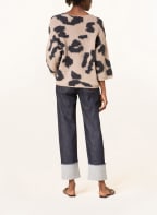 LUISA CERANO Pullover mit Alpaka, Farbe: BEIGE/ SCHWARZ (Bild 1)