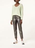 LUISA CERANO Leggings in Lederoptik, Farbe: GRAU (Bild 1)