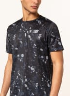 new balance Running shirt IMPACT RUN in mesh, Color: BLACK/ GRAY/ DARK BLUE (Image 1)