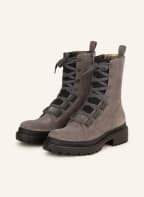 BRUNELLO CUCINELLI Schnürstiefel mit Schmucksteinen, Farbe: GRAU (Bild 1)