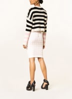 BALMAIN Cropped sweater with decorative gems, Color: BLACK/ WHITE (Image 1)