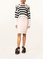 BALMAIN Knit skirt, Color: LIGHT PINK/ WHITE (Image 1)