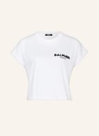 BALMAIN T-Shirt mit Schmucksteinen, Farbe: WEISS (Bild 1)