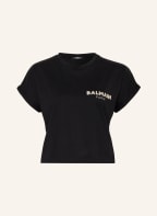BALMAIN T-shirt with decorative gems, Color: BLACK (Image 1)