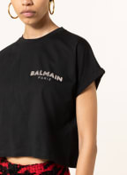BALMAIN T-shirt with decorative gems, Color: BLACK (Image 1)