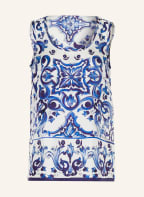 DOLCE & GABBANA Seidentop, Farbe: WEISS/ BLAU/ DUNKELBLAU (Bild 1)