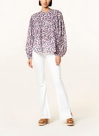 ISABEL MARANT ÉTOILE Blusenshirt SALIKA , Farbe: ECRU/ DUNKELLILA/ GRÜN (Bild 1)