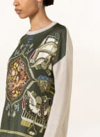 ETRO Pullover mit Seide im Materialmix, Farbe: GRÜN/ DUNKELROT/ BEIGE (Bild 1)