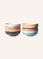 HK living Set of 4 bowls, Color: BLUE/ ORANGE/ TAUPE (Image 1)