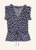 POLO RALPH LAUREN Blusentop mit Rüschen, Farbe: DUNKELBLAU/ WEISS (Bild 1)