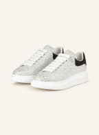 Alexander McQUEEN Sneakers with decorative gems, Color: SILVER/ BLACK (Image 1)