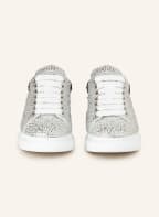Alexander McQUEEN Sneakers with decorative gems, Color: SILVER/ BLACK (Image 1)