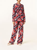 VALENTINO Bow-tie blouse in silk, Color: RED/ DARK BLUE/ ECRU (Image 1)
