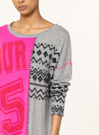 Grace Pullover, Farbe: GRAU/ NEONPINK/ SCHWARZ (Bild 1)