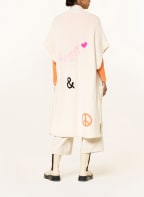 Grace Oversized knitted waistcoat with alpaca, Color: CREAM (Image 1)