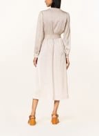 NEO NOIR Hemdblusenkleid CILIAN aus Satin, Farbe: BEIGE/ CREME (Bild 1)