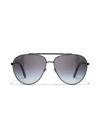 CHANEL Pilotensonnenbrille, Farbe: C101S6 - MATT SCHWARZ/ GRAU VERLAUF (Bild 1)