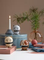 Hoptimist Decorative figurine CAT, Color: BEIGE (Image 1)