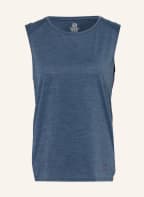 SALOMON Tanktop OUTLINE SUMMER mit Mesh, Farbe: BLAU (Bild 1)